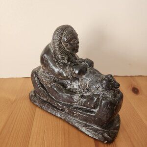 Vintage Al Wolf Soapstone Carving